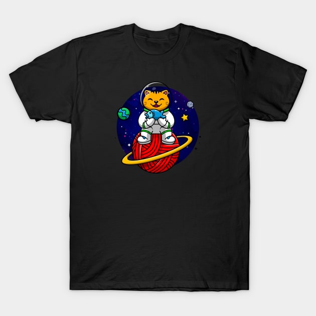 Cat Astronaut, space cat T-Shirt by Synthwave1950